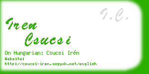 iren csucsi business card